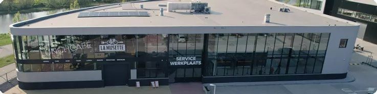 service center en werkplaats 12go biking van bovenaf