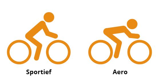 Sportieve en aero zithouding op fietszadel 12GO Biking
