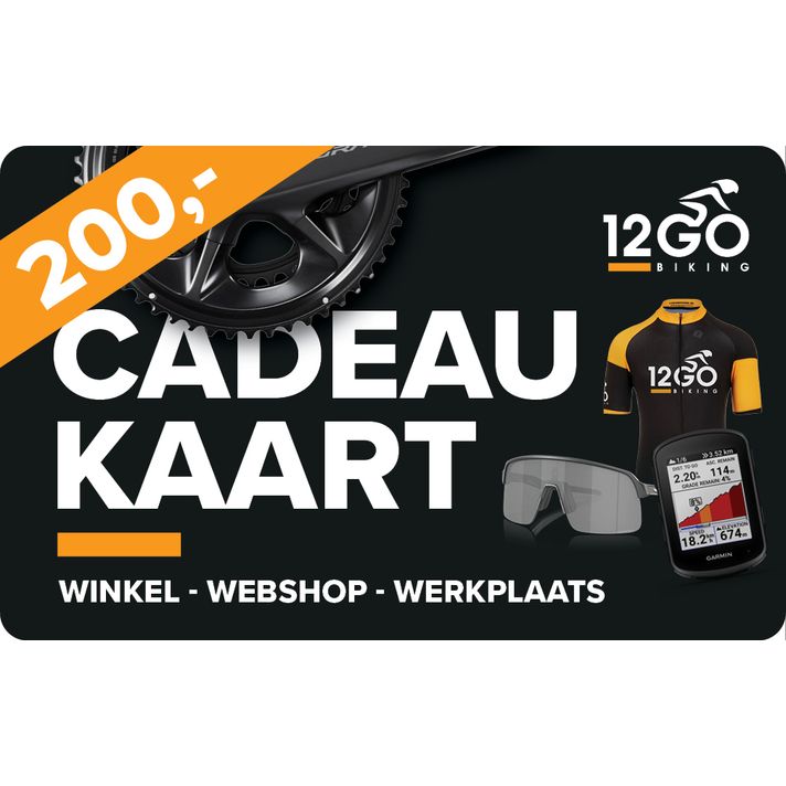 12GO Cadeaukaart 200 euro  