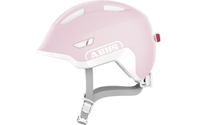 ABUS Smiley 3.0 ACE LED Kinder Fietshelm Lichtroze  