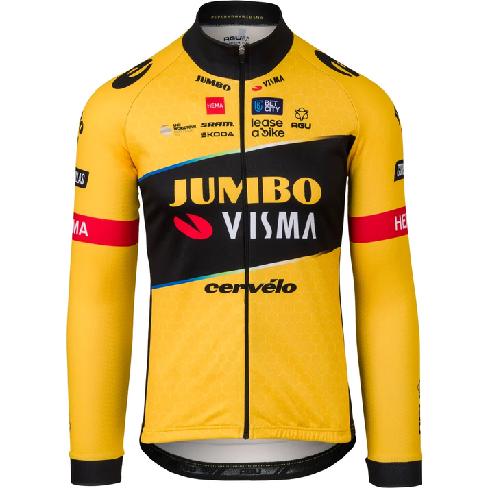 AGU Jumbo-Visma Replica Lange Mouwen Fietsshirt  