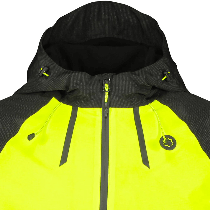Huayuzh Softshelljas voor Heren, Winterjas, Waterdicht, Winddicht, Warm, Fleece Gevuld, Regenjas, Wandelen, Camping, zwart, L