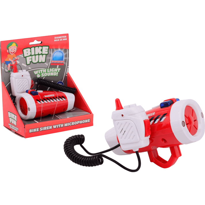 Bike Fun Bike Fun Brandweer Sirene met Lamp en Microfoon  