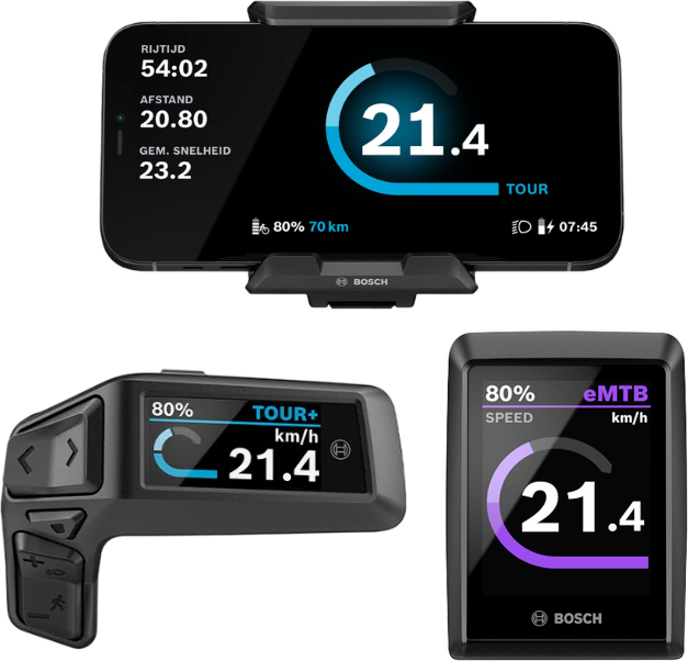 Bosch Purion 200 + SmartphoneGrip: Compact kleurendisplay met telefoon als extra display  