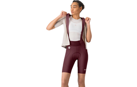 Castelli Espresso 2 DT Korte Fietsbroek Dames Donkerrood  