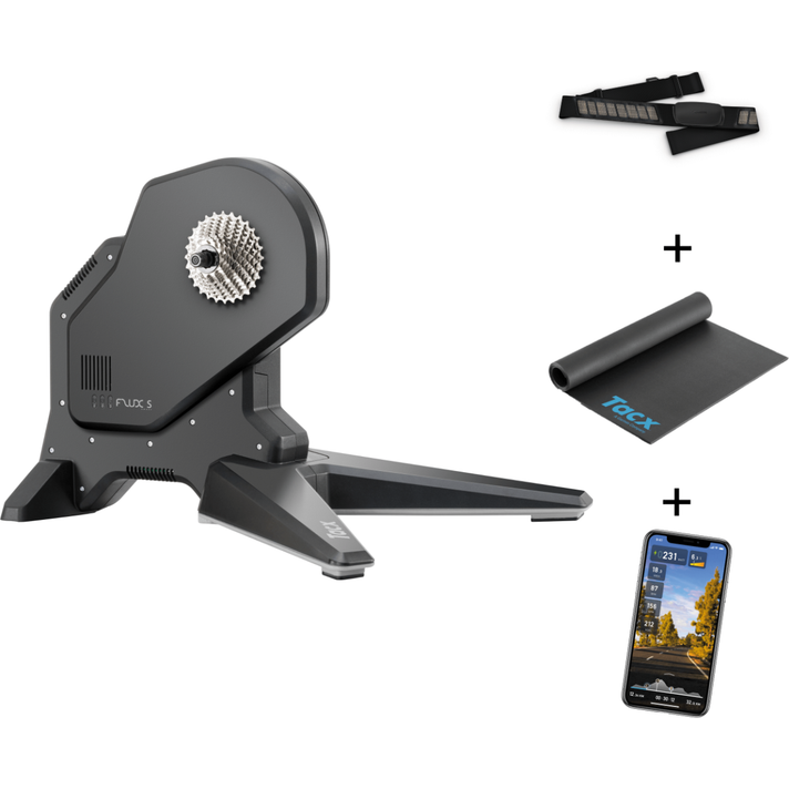 Tacx Flux S Smart T2900S Fietstrainer + Gratis trainermat, hartslagmeter en softwarepakket  
