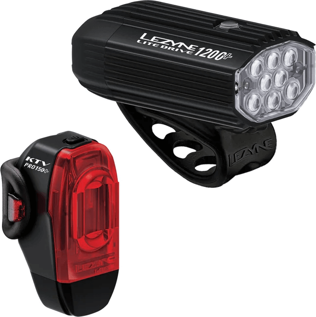 Lezyne Lite Drive 1200+ / KTV Drive Pro+ Verlichtingsset  