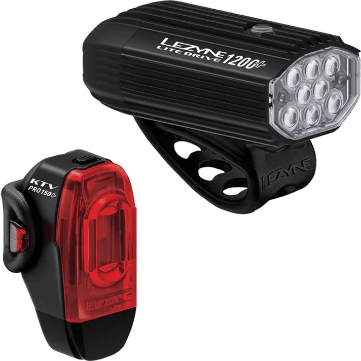 Lezyne Lezyne Lite Drive 1200+ / KTV Drive Pro+ Verlichtingsset  