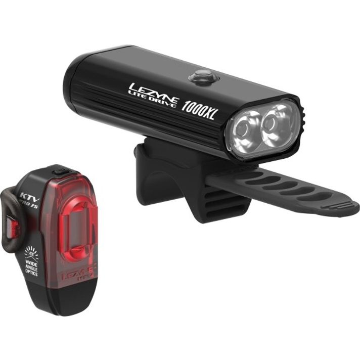 Lezyne Lite Drive 1000XL / KTV Pro Pair Verlichtingsset  