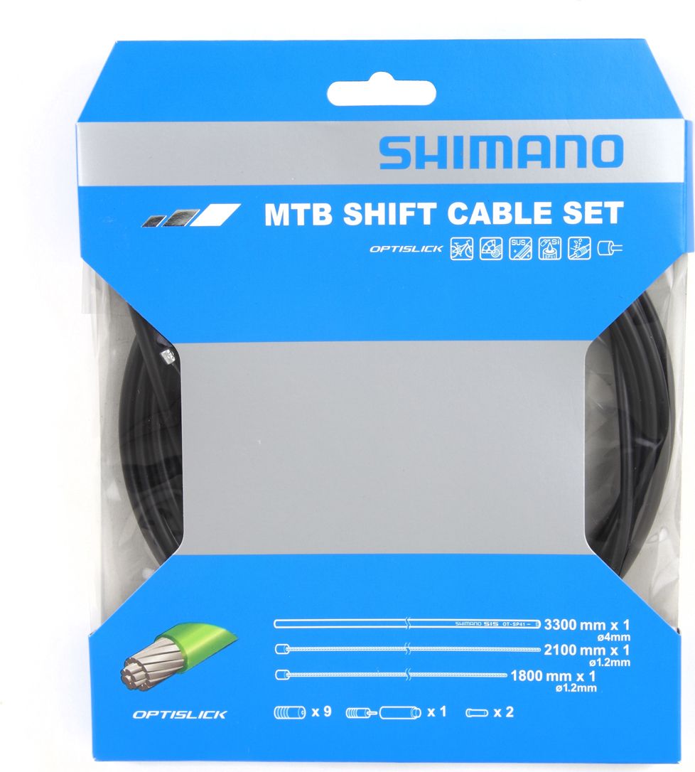 Shimano MTB Optislick Derailleur Kabelset Zwart  