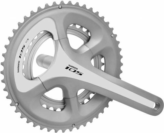 SHIMANO 105 FC−5800 Shimano 105 FC-5800 11-Speed 175 mm-50/34 zilver Crankstel | 12GO