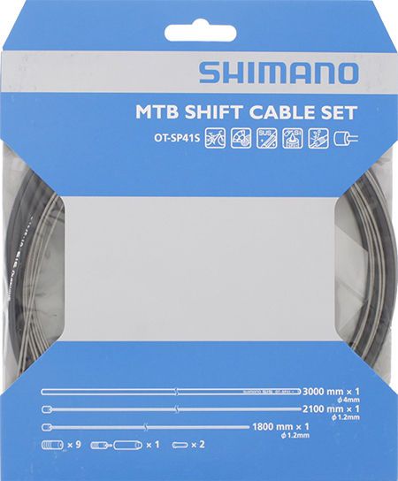 Shimano MTB RVS Derailleur Kabelset Zwart  