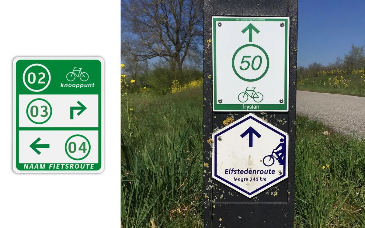 Sign for Elfstedenfietstocht (The Netherlands 2019)