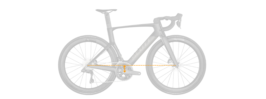 Racefiets Geometrie Bottom Bracket Drop