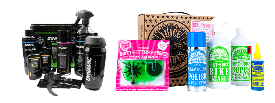 Schoonmaken pakketen voor je fiets van Dynamic en Juice Lubes