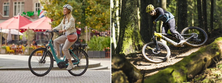 Verschil elektrische stadsfiets en e-MTB