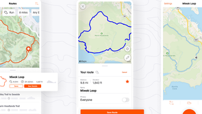 Verschillende Strava fietsroutes schermen met gegevens en opname