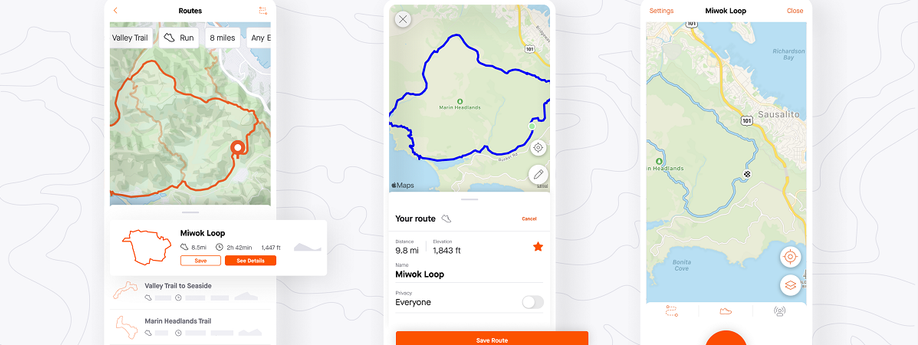 Verschillende Strava fietsroutes schermen met gegevens en opname