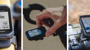 Garmin Edge MTB, Wahoo Elemnt Roam 3 en Hammerhead Karoo op mountainbikes met kleurendisplays