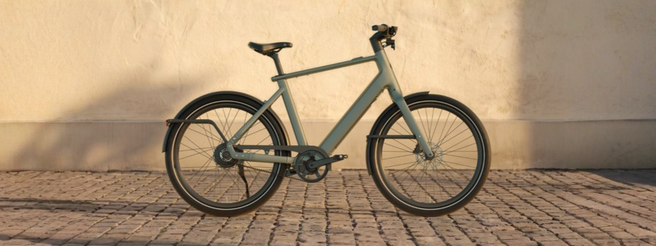 Gazelle Cayo C310 voor een betonnen muur met schaduwen en lichtinval