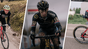 Verschillen afbeeldingen van professionele racefietsers en cyclocrossers waarbij de ene man veel viezer is dan de andere 3