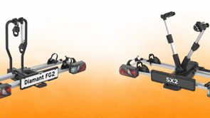De Pro User Diamant FG2 en de Spinder SX2 fietsendragers naast elkaar afgebeeld