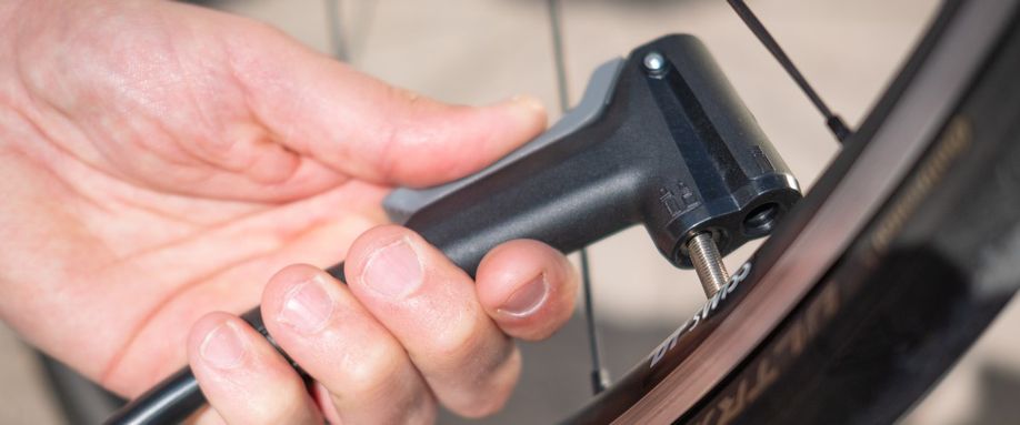 Fiets oppompen ventiel