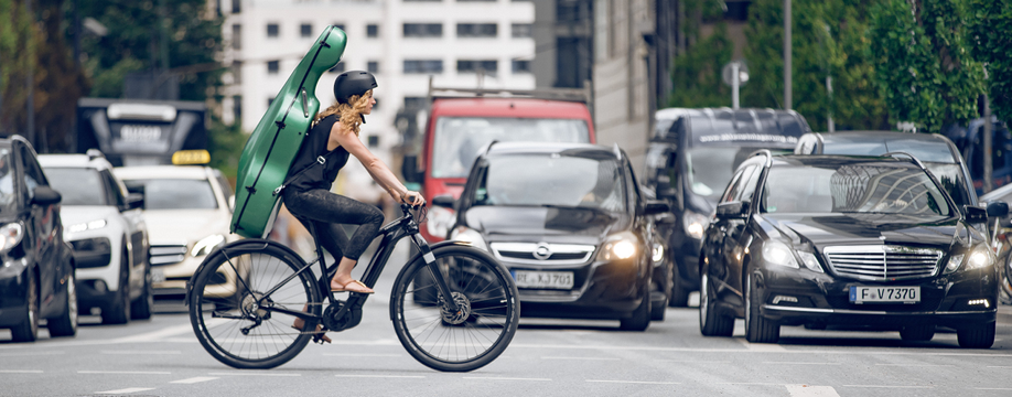 Elektrische fiets in de stad 