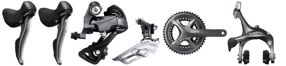 Overzicht van Shimano Claris groepset
