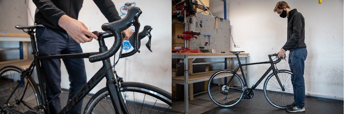 Stap 2. Draai het balhoofd los. Stap 3. Zet het stuur recht.