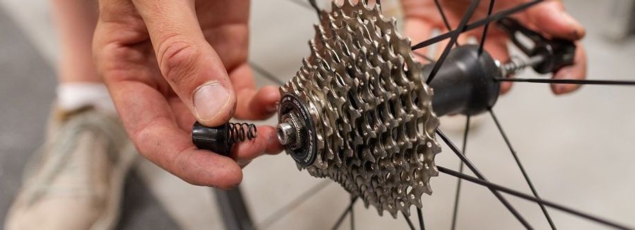 Veertjes van de snelspanner worden losgemaakt van het wiel