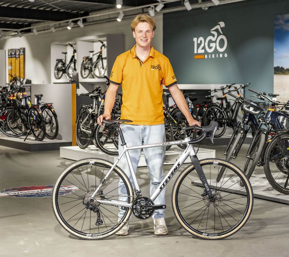 Stevens Vapor 2x12 bij 12GO Biking is de beste allround gravelbike