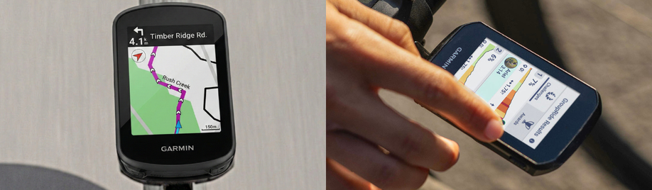 Garmin Edge 850 navigatiescherm met hoge resolutie kaart en interactief touchscreen