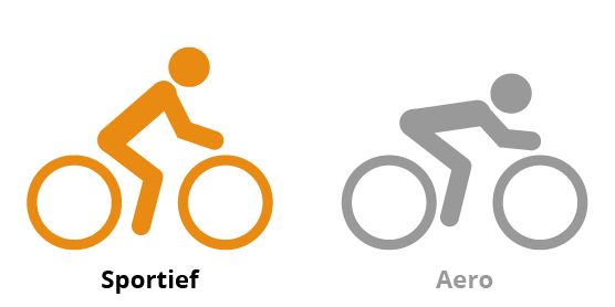Sportieve zithouding op fietszadel 12GO Biking