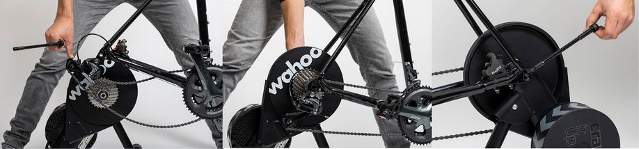 Trainer klaarmaken om fiets erop te monteren