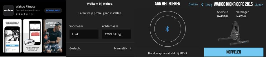Overzicht van Wahoo app