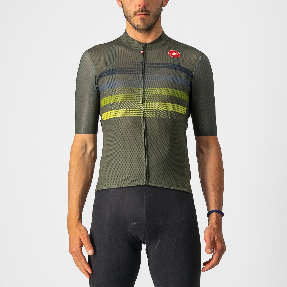 Endurance Pro Jersey - Men's Cycling Jersey, Light Black/White/Gray, Form-Fit, 3 Rear Pockets