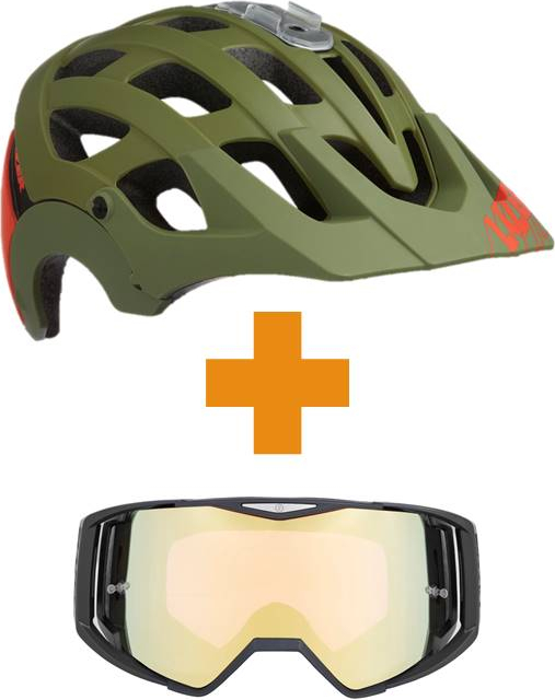 Lazer Revolution MTB Helm + G1 Performance Goggle 12GO Biking