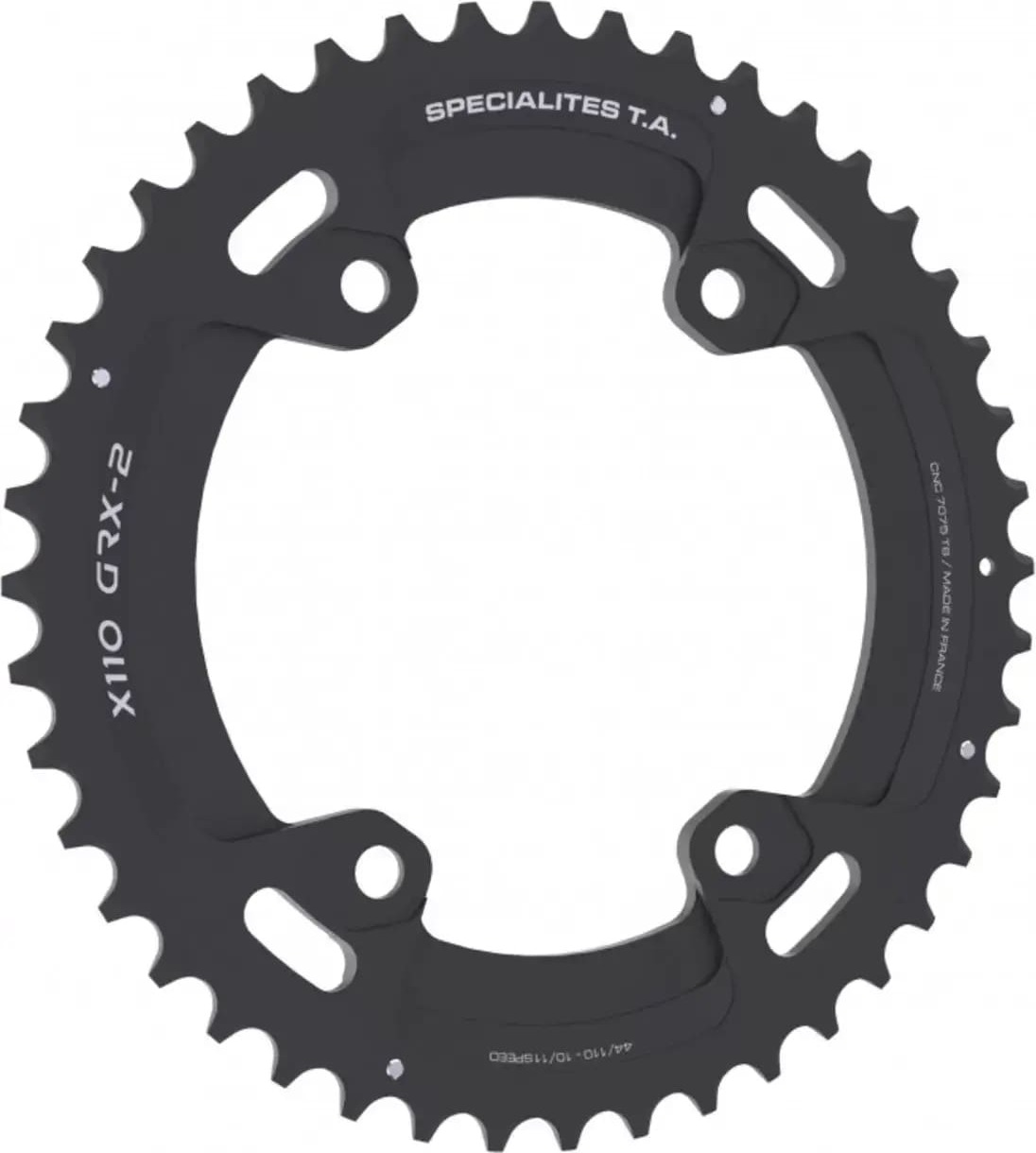 Spécialités TA 110pcd One 4 Arm GRX Chainring, 38t, Black