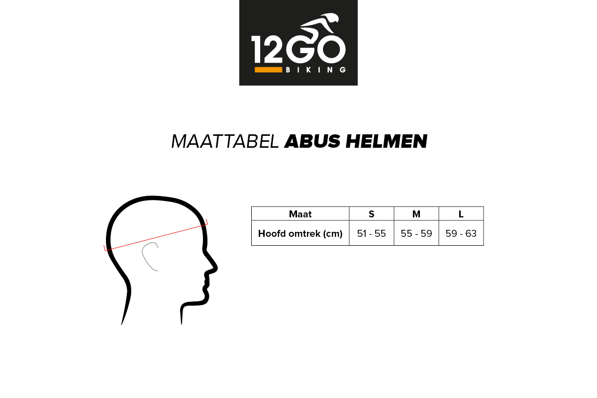 Maattabel Abus helmen