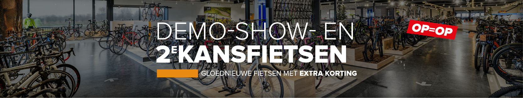 Demofietsen, showfietsen en tweedekans fietsen
